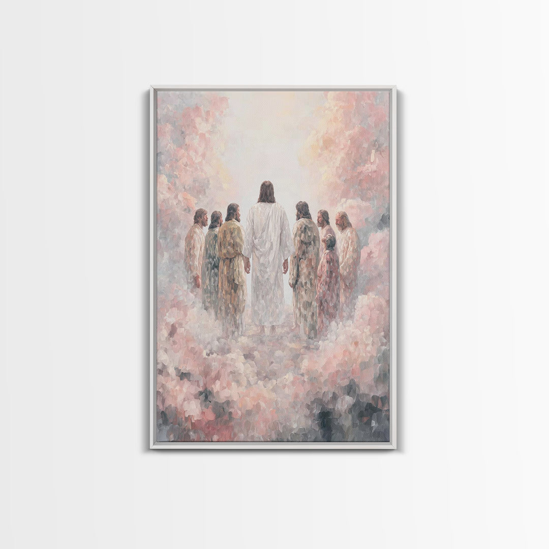 Glory On The Mount | Framed Canvas Print | Christian Art Canvas | Christian Wall Art | Jesus Painting | Christian Art | Christian Decor | L