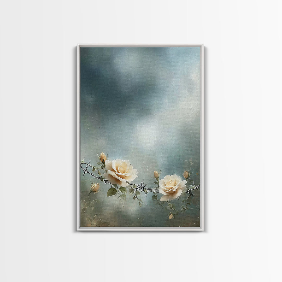 Thornborn Beauty – Framed Canvas Print – Christian Art Canvas – Christian Wall Art – Christian Art Painting – Christian Decor – Modern Chri