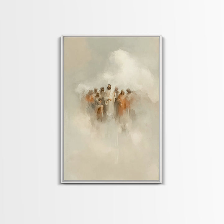 Crowned In Clouds – Framed Canvas Print – Christian Wall Art – Christian Art Canvas – Jesus Painting – Christian Art – Christian Decor – Ch