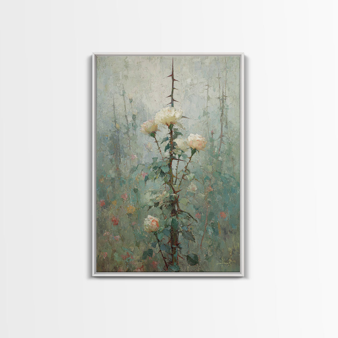Rose Of Redemption – Framed Canvas Print – Christian Wall Art – Christian Art Canvas – Christian Art Work – Christian Decor – Unique Christ
