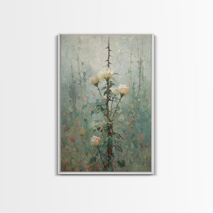 Rose Of Redemption – Framed Canvas Print – Christian Wall Art – Christian Art Canvas – Christian Art Work – Christian Decor – Unique Christ