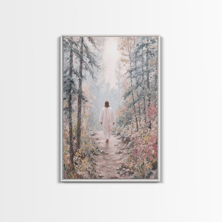 Silent Trail Mercy | Framed Canvas Print | Christian Wall Art | Subtle Christian Art | Christian Art Canvas | Jesus Painting | Christian De