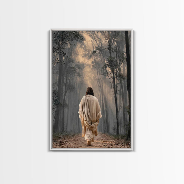 Light Of The Way – Framed Canvas Print – Christian Wall Art – Jesus Painting – Christian Art Canvas – Moody Christian Art – Christian Gift