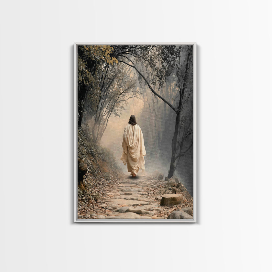 Path Of Mercy – Framed Canvas Print – Christian Wall Art – Jesus Painting – Christian Art Canvas – Christian Christmas Art – Christian Deco