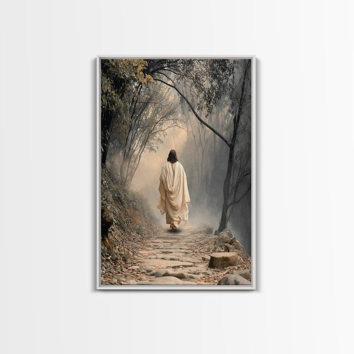 Path Of Mercy – Framed Canvas Print – Christian Wall Art – Jesus Painting – Christian Art Canvas – Christian Christmas Art – Christian Deco