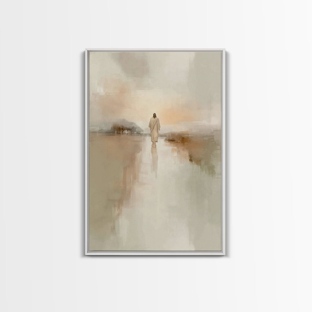 Radiant Path – Framed Canvas Print – Christian Art Canvas – Christian Wall Art – Jesus Painting – Moody Christian Art – Christian Gift Idea