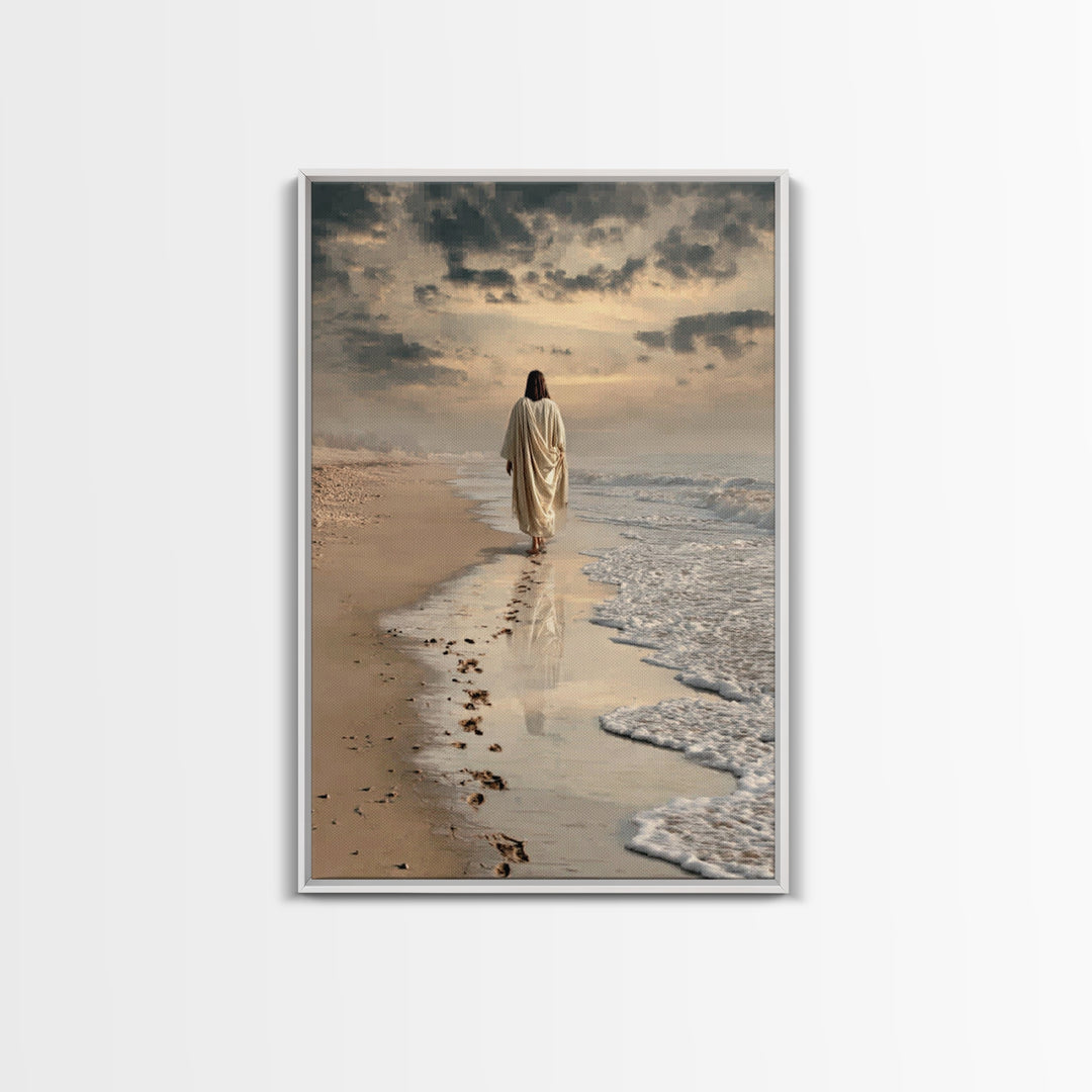 Morning Renewal – Framed Canvas Print – Jesus Painting – Christian Art – Christian Wall Art – Modern Christian Art – Christian Decor