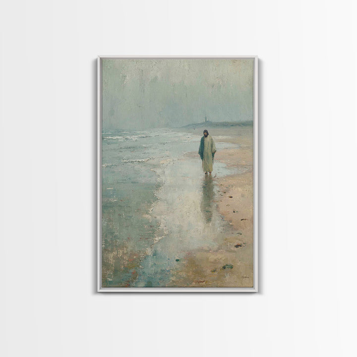 Haven Of Stillness - Framed Canvas Print - Christian Painting - Christian Wall Art - Subtle Christian Art - Jesus Canvas Art - Christian De
