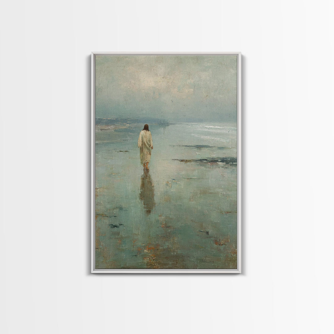 Path Of Gentle Hope - Framed Canvas Print - Christian Art Canvas - Modern Jesus Art - Christian Wall Art - Christian Decor For Home - Chris
