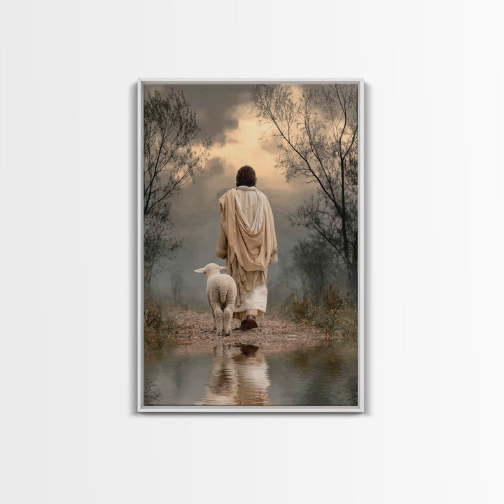 Path Of Mercy | Framed Canvas Print | Christian Wall Art | Jesus Art Print | Large Christian Painting | Christian Christmas Art | Christian