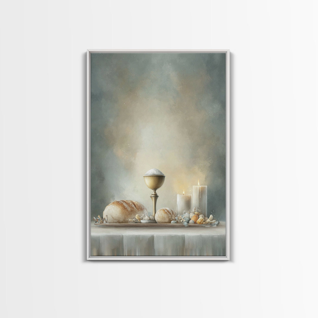 Table Of Grace – Framed Canvas Print – Christian Art Canvas – Christian Wall Art – Large Christian Art – Christian Decor For Home