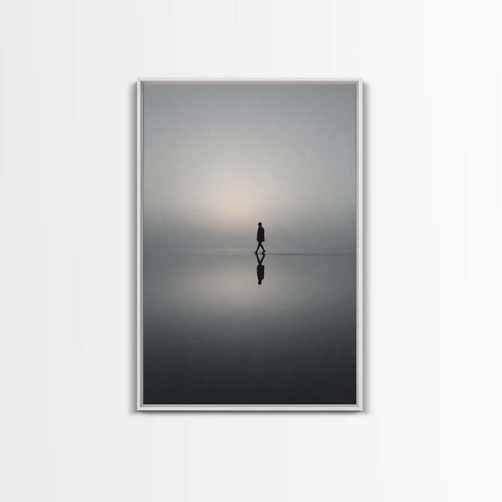Solitary Grace - Framed Canvas Print - Christian Wall Art - Christian Art Canvas - Jesus Painting - Moody Christian Art