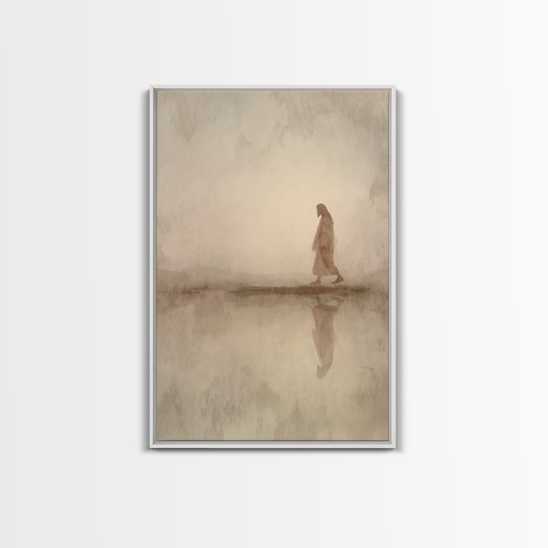 Ancient Walk - Framed Canvas Print - Christian Wall Art - Jesus Painting - Vintage Christian Art - Christian Art Canvas - Christian Gift