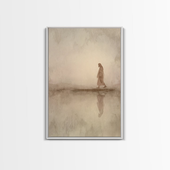 Ancient Walk - Framed Canvas Print - Christian Wall Art - Jesus Painting - Vintage Christian Art - Christian Art Canvas - Christian Gift