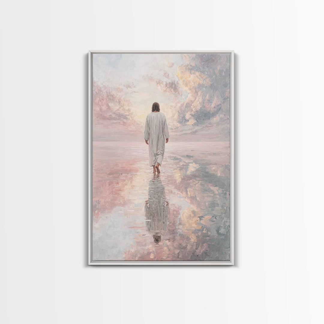 Gentle Horizon | Framed Canvas Print | Christian Art Canvas | Christian Wall Art | Jesus Painting | Subtle Christian Art