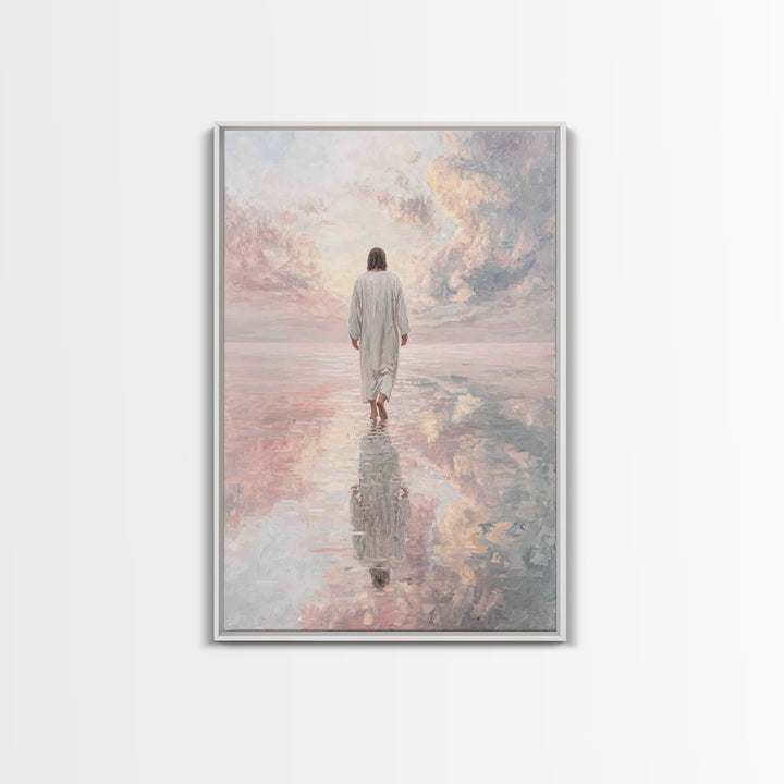 Gentle Horizon | Framed Canvas Print | Christian Art Canvas | Christian Wall Art | Jesus Painting | Subtle Christian Art