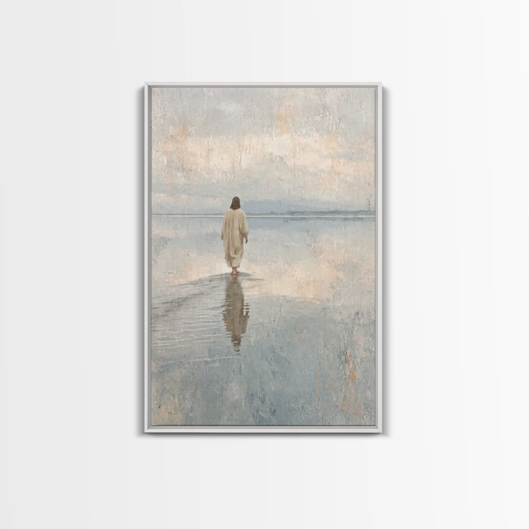 Heavenly Path , Framed Canvas Print, Christian Wall Art, Christian Art Canvas, Jesus Painting, Christian Christmas Art