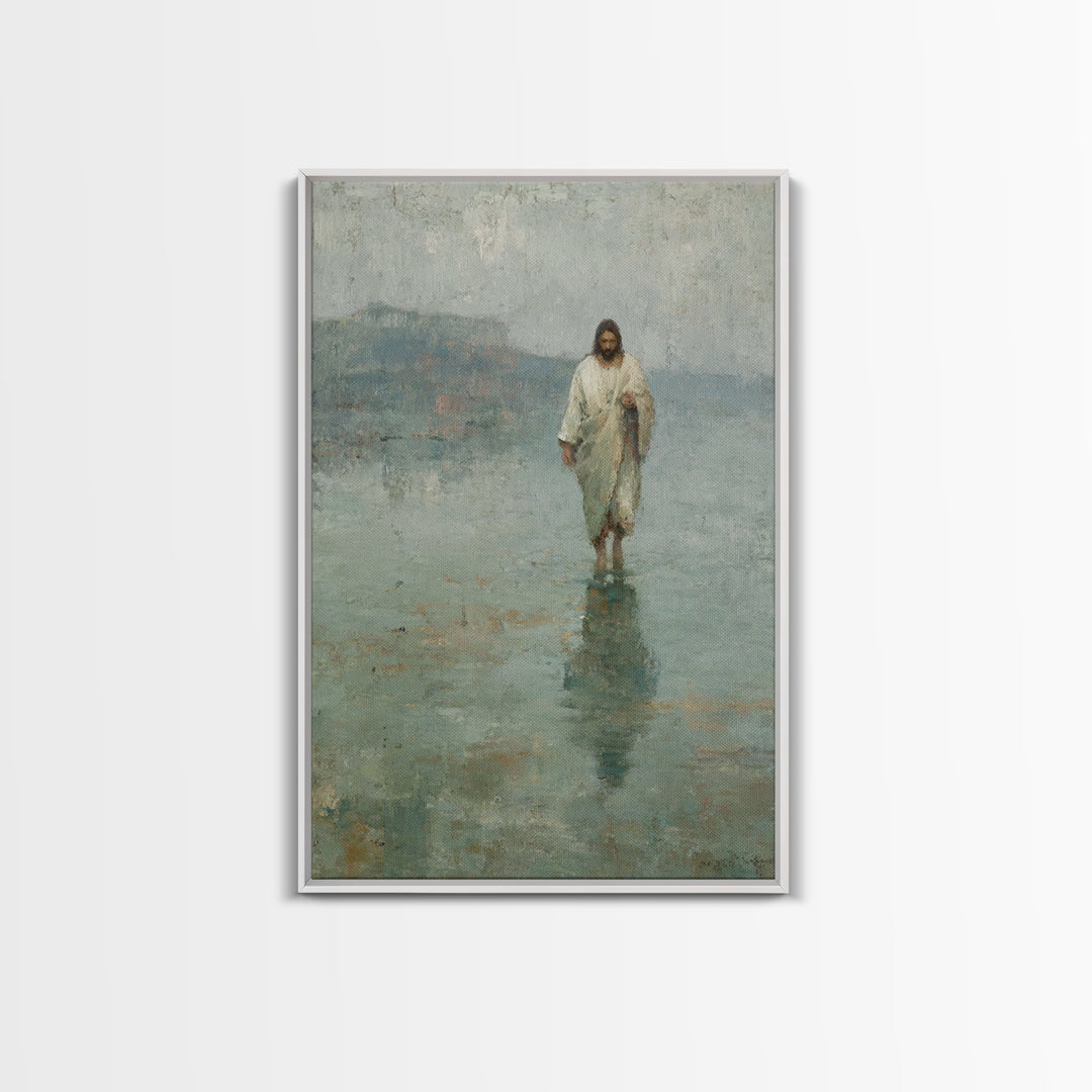 Hallowed Path | Framed Canvas Print | Christian Art Canvas | Jesus Painting | Vintage Christian Art | Christian Wall Art