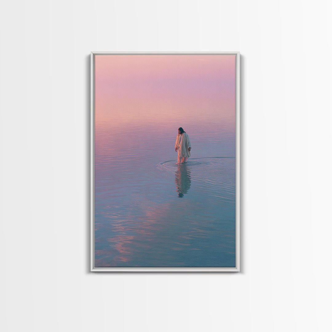 Rosewater Peace , Framed Canvas Print, Christian Art Canvas, Jesus Painting, Modern Christian Art, Christian Wall Art