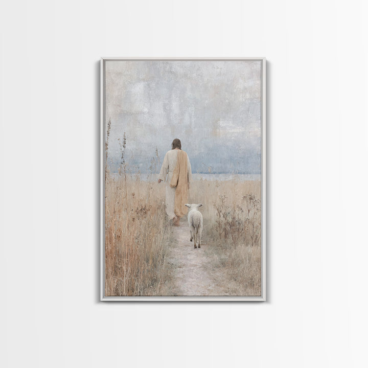 Shepherd’s Walk | Framed Canvas Print | Christian Art Canvas | Christian Wall Art | Christian Painting | Christian Gift Ideas