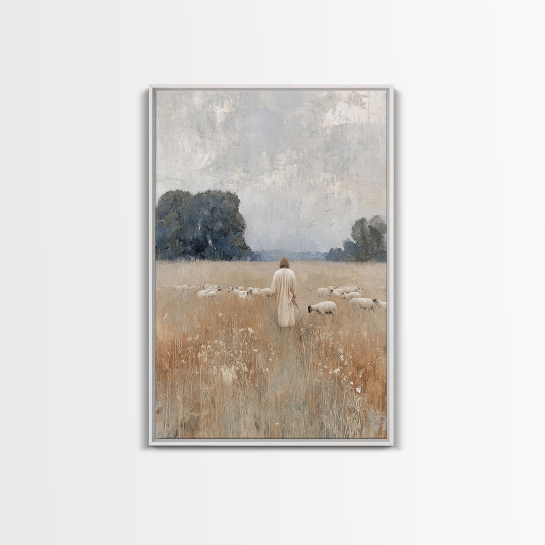 Dawn Of Mercy | Framed Canvas Print | Christian Art Canvas | Jesus Painting | Christian Wall Art | Christian Christmas Art | Christian Deco