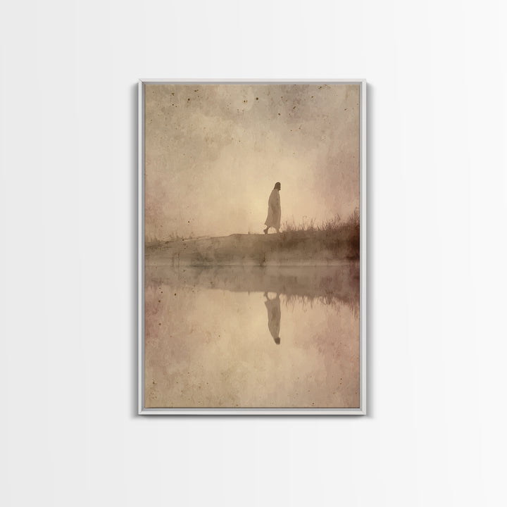 Solitude Of Grace – Framed Canvas Print – Christian Wall Art – Abstract Christian Art – Jesus Painting – Christian Art Canvas – Christian C