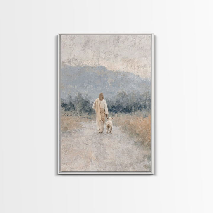 Guided Journey – Framed Canvas Print – Christian Art Work – Jesus Canvas Art – Minimalist Christian Art – Christian Wall Art – Christian De
