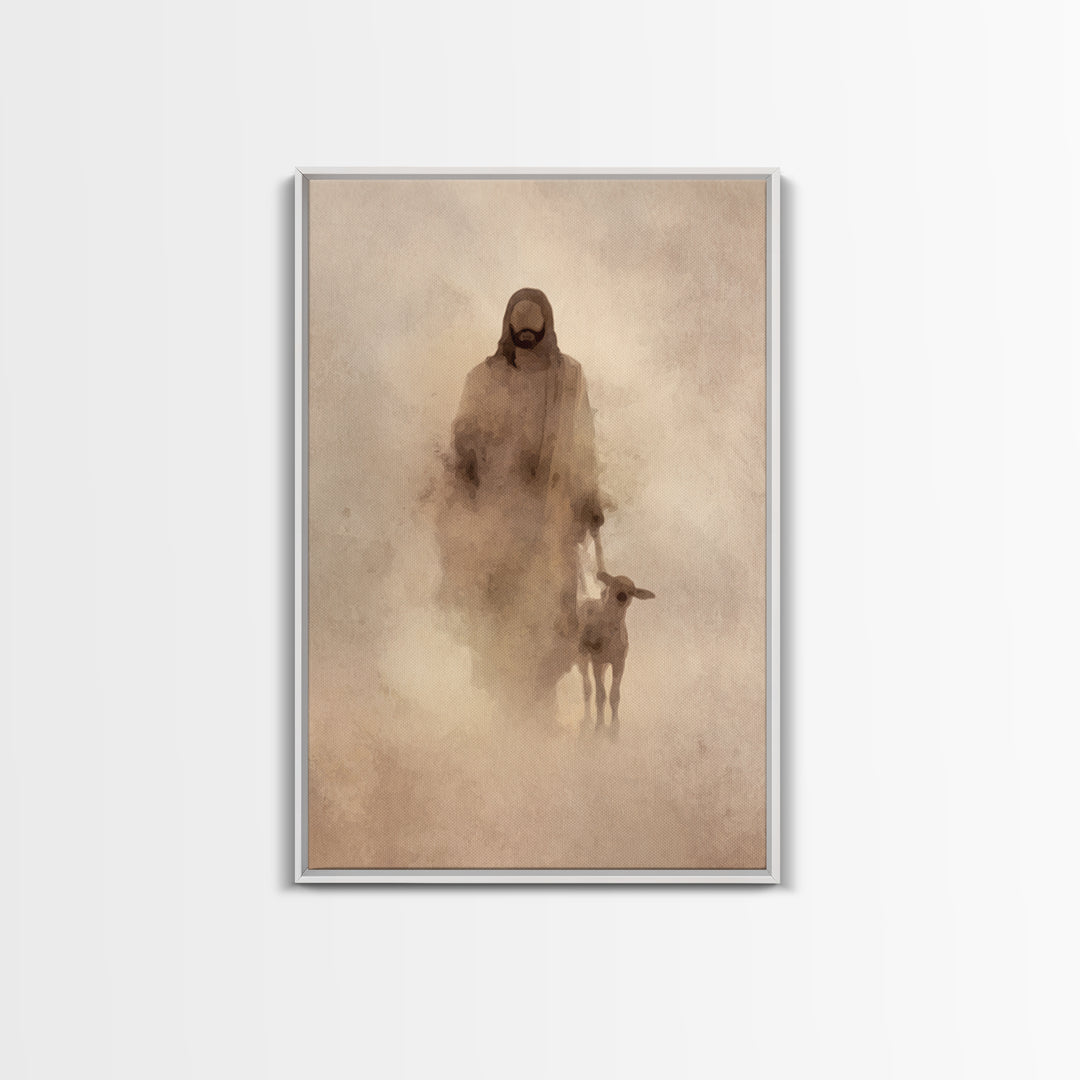 Holy Presence | Framed Canvas Print | Christian Art Canvas | Abstract Christian Art | Jesus Painting | Christian Wall Art | Christian Gift