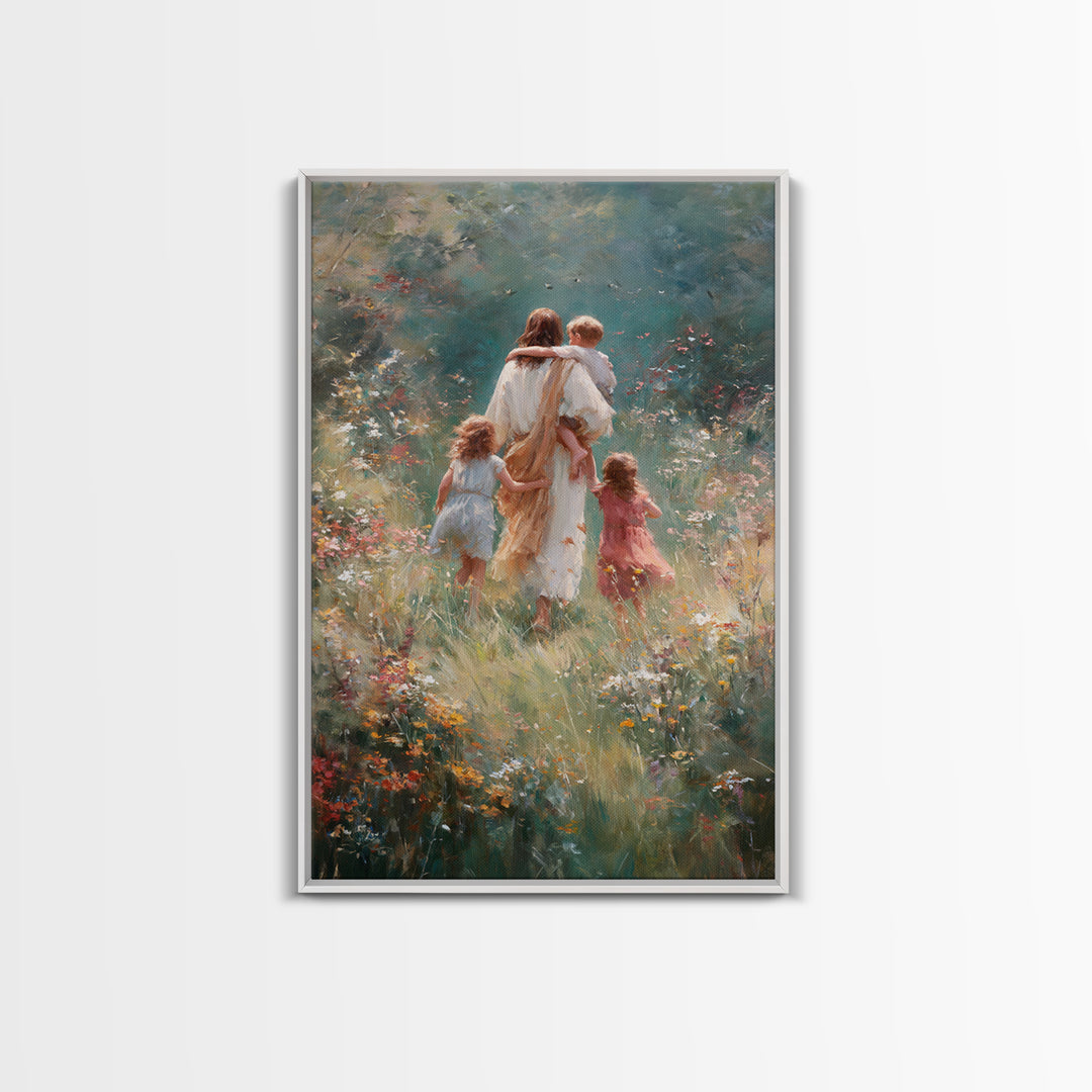Garden Of Hope – Framed Canvas Print – Christian Art Canvas – Christian Wall Art – Jesus Painting – Christian Christmas Art – Christian Gif