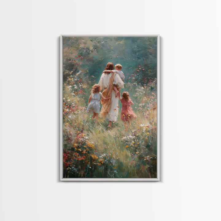 Garden Of Hope – Framed Canvas Print – Christian Art Canvas – Christian Wall Art – Jesus Painting – Christian Christmas Art – Christian Gif