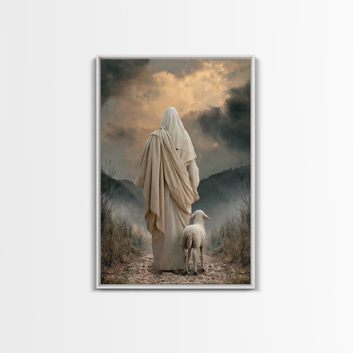 Shepherd’s Haven, Framed Canvas Print, Christian Wall Art, Christian Art Canvas, Jesus Painting, Christian Art, Christian Gift