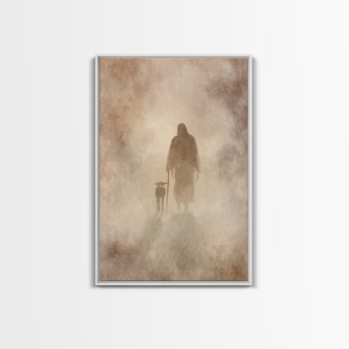 Dusty Road Faith | Framed Canvas Print | Christian Art Canvas | Christian Art | Christian Wall Art | Jesus Painting | Christian Christmas A