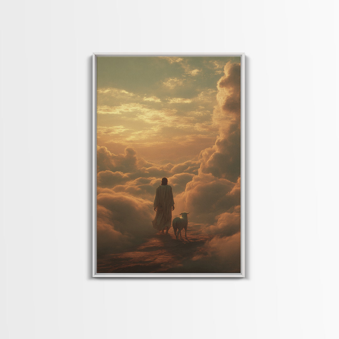Path Through Glory – Framed Canvas Print – Christian Art Canvas – Christian Wall Art – Christian Art – Jesus Painting – Christian Gift Idea