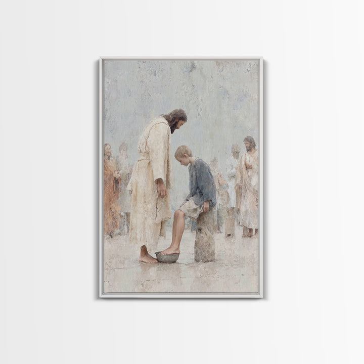 Humble Light Path | Framed Canvas Print | Christian Wall Art | Jesus Canvas Art | Christian Art Print | Christian Gift Ideas | Vintage Chri