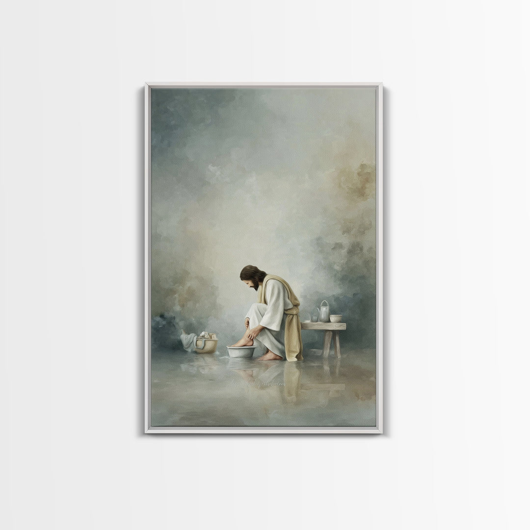 Still Waters Hope – Framed Canvas Print – Christian Wall Art – Jesus Art Print – Christian Art Canvas – Subtle Christian Art – Large Christ