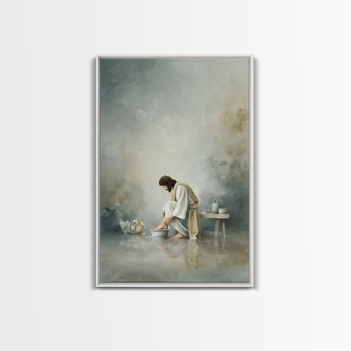 Still Waters Hope – Framed Canvas Print – Christian Wall Art – Jesus Art Print – Christian Art Canvas – Subtle Christian Art – Large Christ