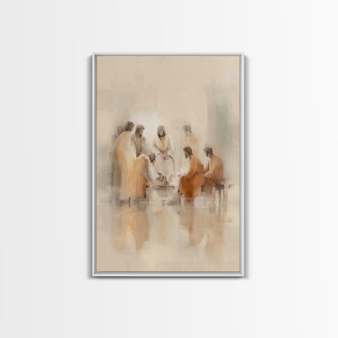 Circle Of Compassion, Framed Canvas Print, Christian Wall Art, Christian Art Canvas, Jesus Painting, Christian Decor, Modern Christian Art