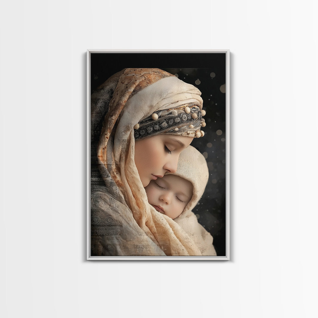 Radiant Madonna – Framed Canvas Print – Christian Wall Art – Mary And Jesus Painting – Christian Art Canvas – Christian Gift – Christian Ch