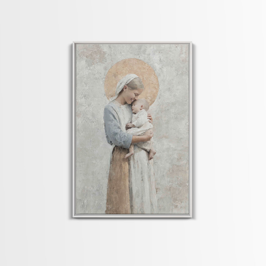Gentle Hope Rising - Framed Canvas Print - Christian Art Canvas - Minimalist Christian Art - Christian Wall Art - Christian Painting - Chri