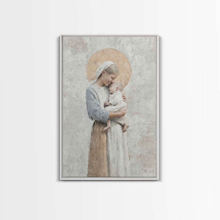 Gentle Hope Rising - Framed Canvas Print - Christian Art Canvas - Minimalist Christian Art - Christian Wall Art - Christian Painting - Chri