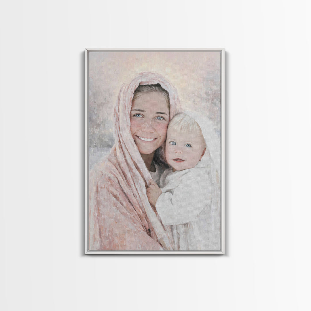 Circle Of Grace - Framed Canvas Print - Christian Wall Art - Christian Art Canvas - Subtle Christian Art - Christian Christmas Art - Christ