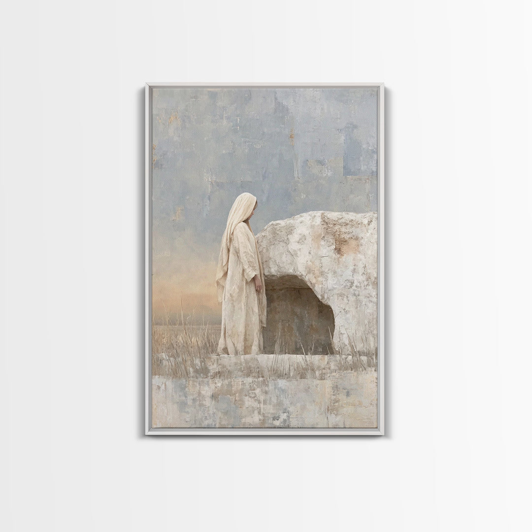 Joyful Light - Framed Canvas Print - Christian Art Canvas - Christian Wall Art - Mary And Jesus Painting - Christian Decoration - Christian
