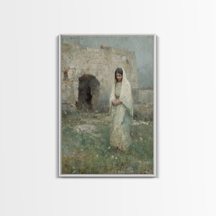 Silent Tomb Morning - Framed Canvas Print - Christian Wall Art - Christian Art Canvas - Christian Painting - Christian Decor - Christian Ar
