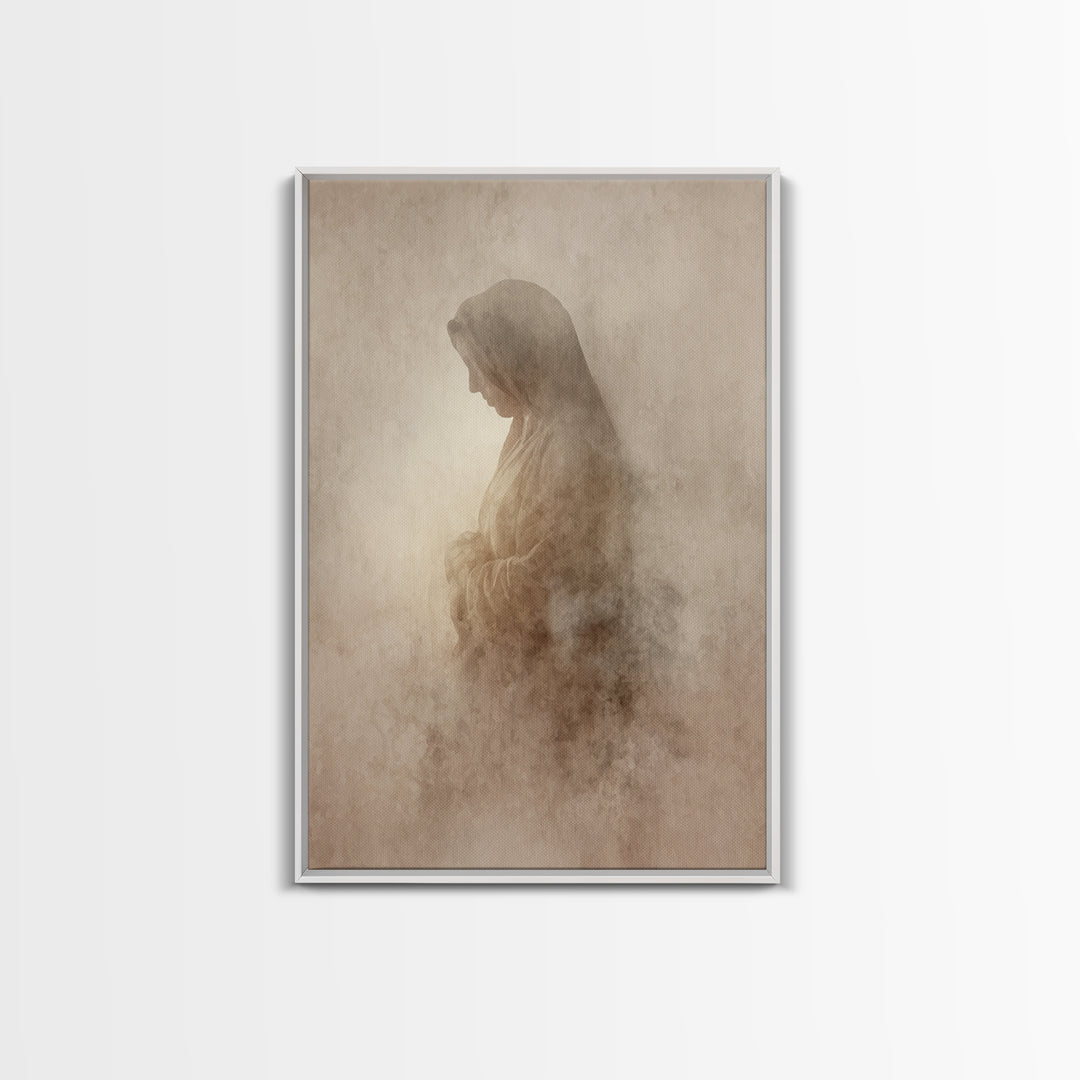 Quiet Reverence - Framed Canvas Print - Christian Art Canvas - Subtle Christian Art - Christian Wall Art - Christian Painting - Christian G