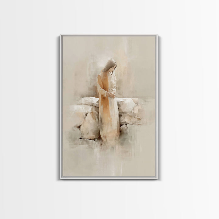 Garden Of Hope – Framed Canvas Print – Christian Art Canvas – Minimalist Christian Art – Christian Wall Art – Christian Painting – Christia