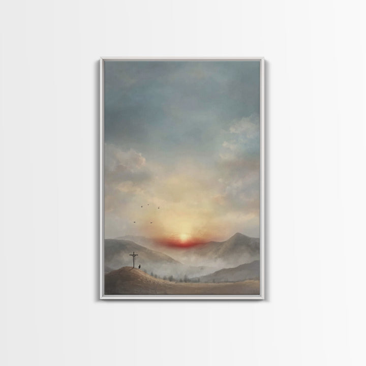 Resurrection Peace | Framed Canvas Print | Christian Art Canvas | Christian Wall Art | Modern Christian Art | Christian Gift