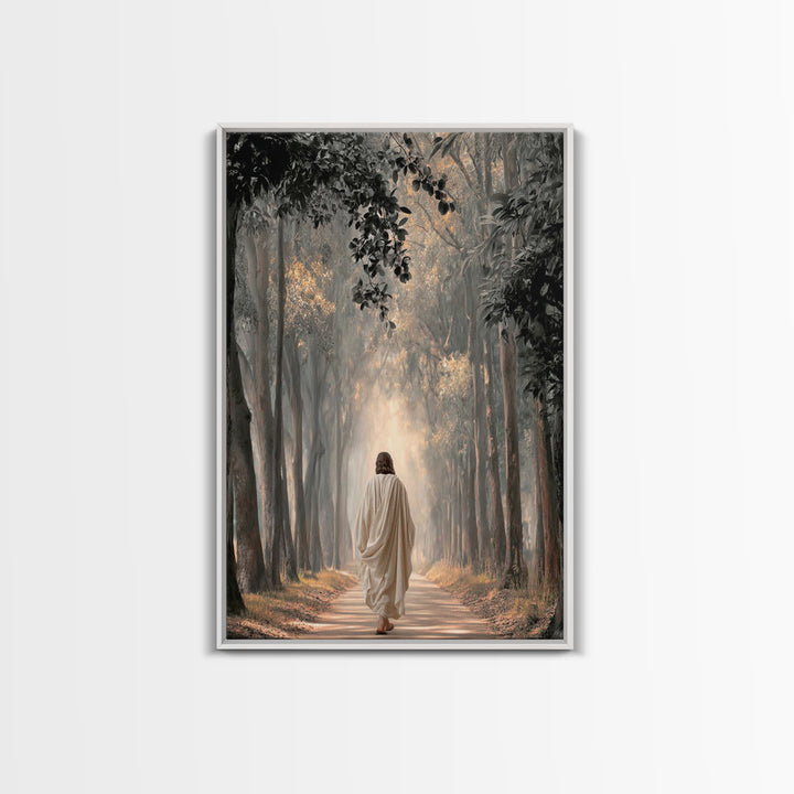 Forest Of Light – Framed Canvas Print – Christian Art Canvas – Christian Wall Art – Christian Painting – Moody Christian Art – Christian Ar