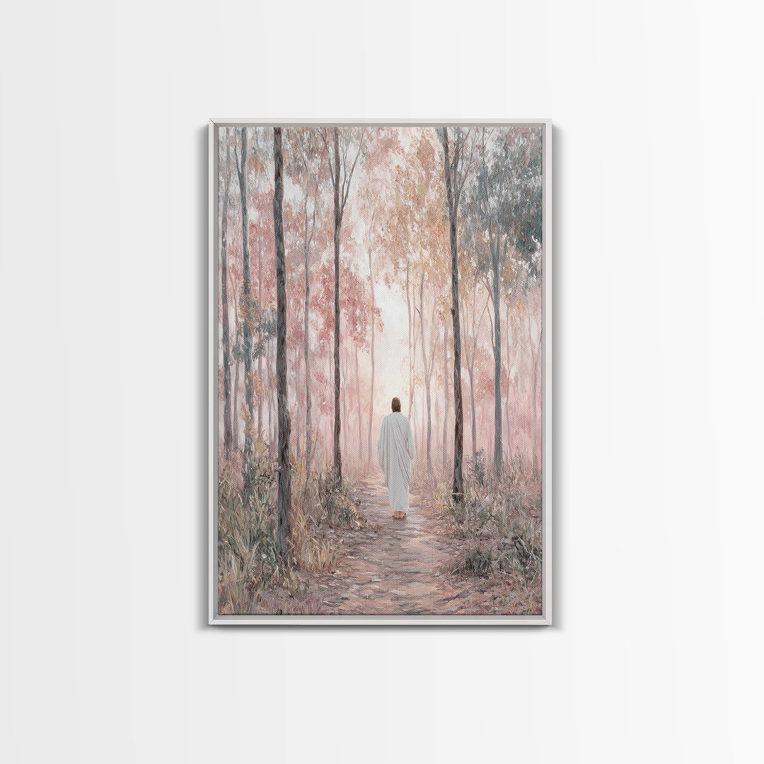 Path Of Grace | Framed Canvas Print | Christian Wall Art | Jesus Painting | Christian Art Canvas | Modern Christian Art