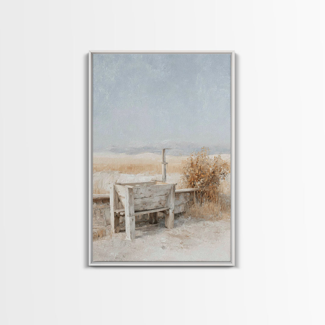 Silent Manger Field | Framed Canvas Print | Christian Art Print | Christmas Art | Minimalist Christian Art | Christian Decor
