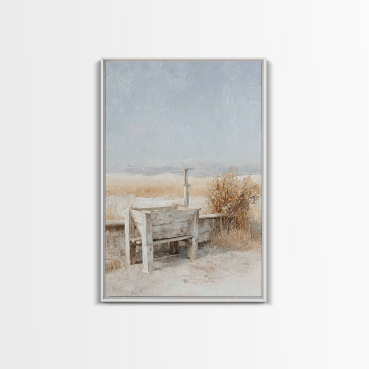 Silent Manger Field | Framed Canvas Print | Christian Art Print | Christmas Art | Minimalist Christian Art | Christian Decor